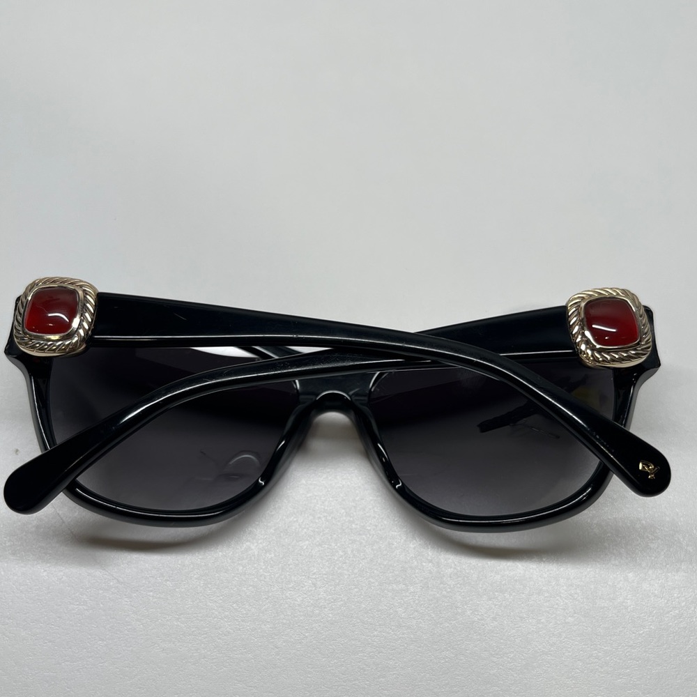 David Yurman Black Sunglasses with Red Accents - original case not included - Picture 13 of 15